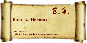 Barcza Herman névjegykártya